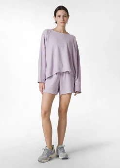 Flash Sale Felpa Over In Spugna Viola Donna Felpe & Maglieria