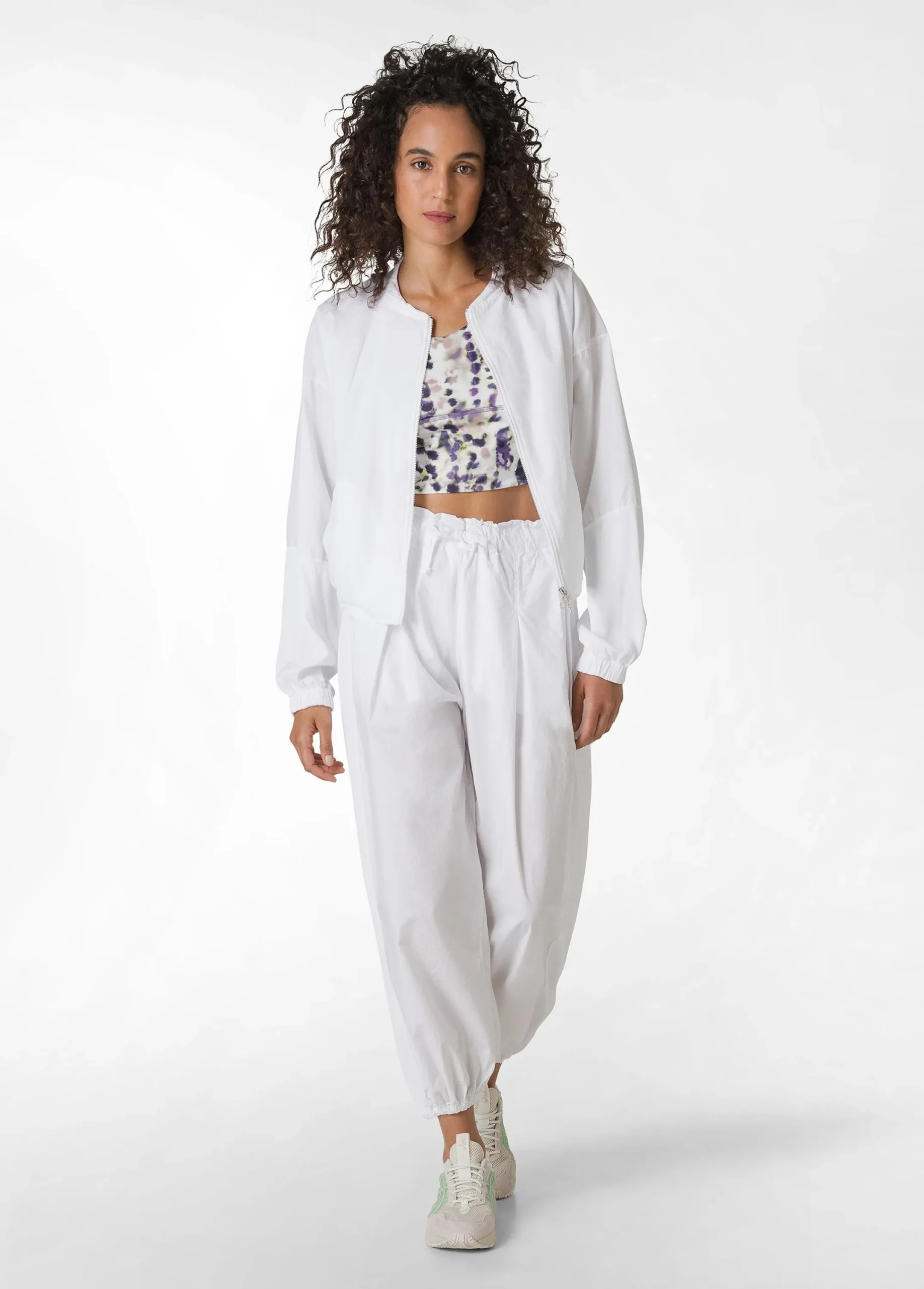 Flash Sale Giacca Bomber In Popeline Bianco Donna Giacche E Giubbotti