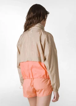 Cheap Giubbino Bicolore In Nylon Arancio Donna Giacche E Giubbotti