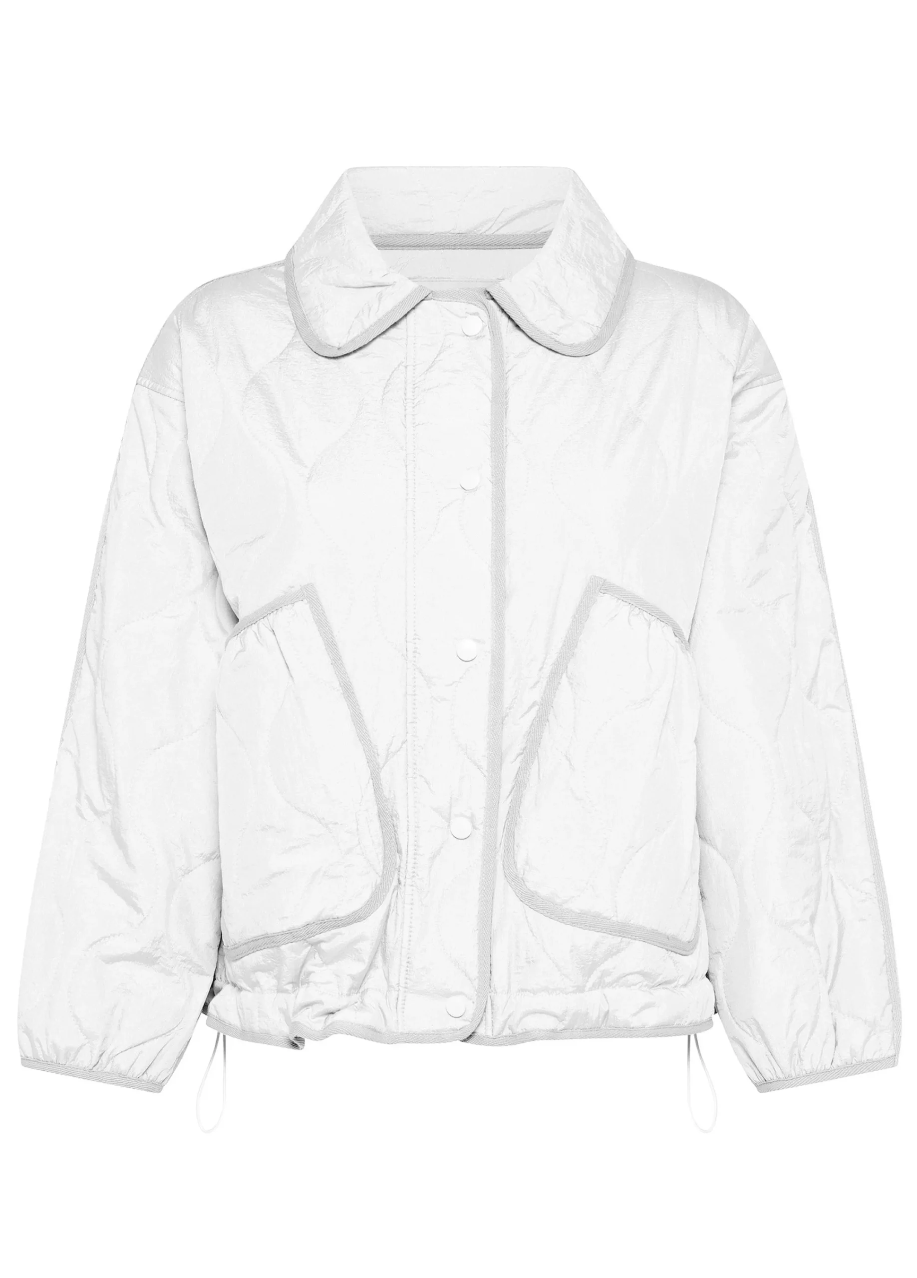 Shop Giubbino Trapuntato Bianco Donna Giacche E Giubbotti