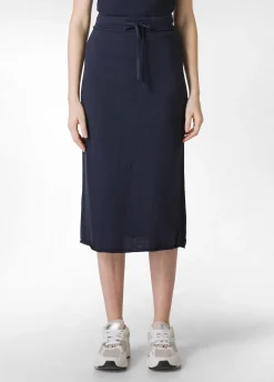 Cheap Gonna A Maglia Blu Donna Vestiti, Gonne E Tute