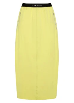 Cheap Gonna In Nylon Con Logo Giallo Donna Vestiti, Gonne E Tute