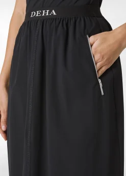 Shop Gonna In Nylon Con Logo Nero Donna Vestiti, Gonne E Tute
