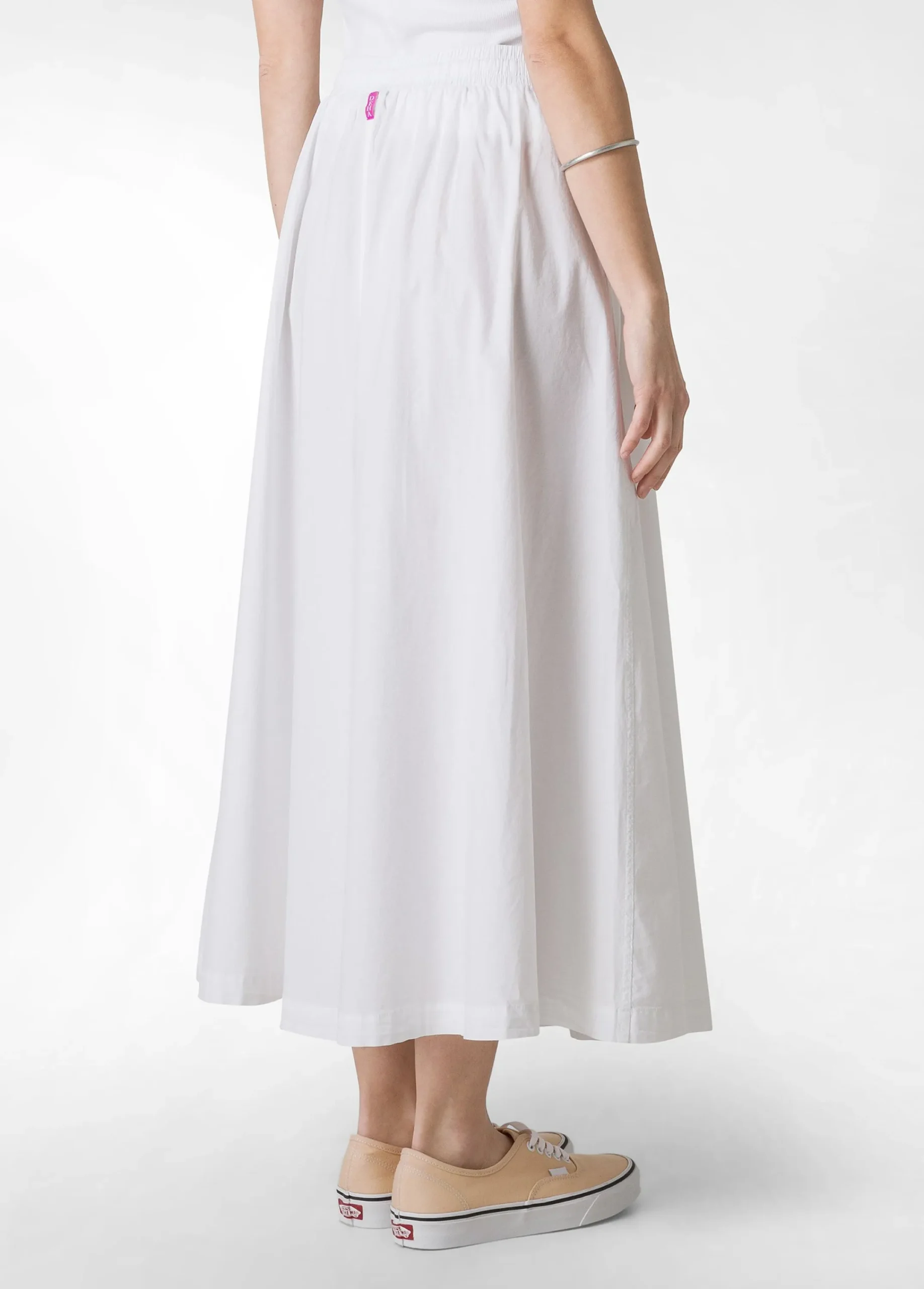 Best Gonna Lunga In Popeline Bianco Donna Vestiti, Gonne E Tute