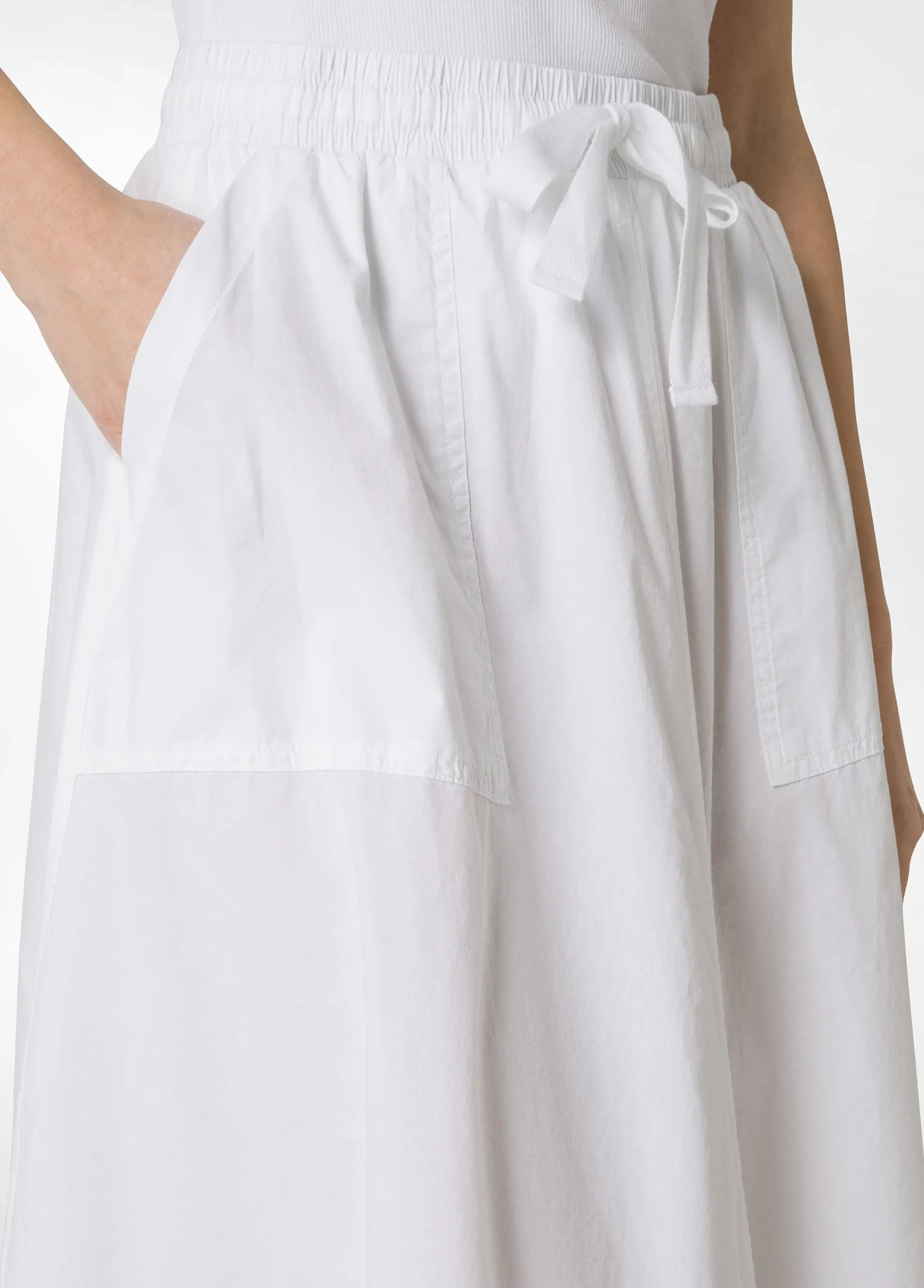 Best Gonna Lunga In Popeline Bianco Donna Vestiti, Gonne E Tute