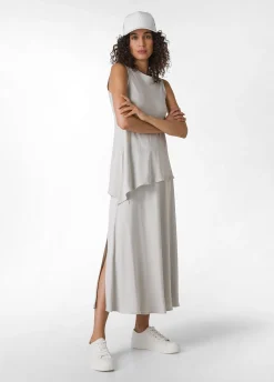 Shop Gonna Lunga In Raso Grigio Donna Vestiti, Gonne E Tute