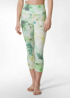 Hot Leggings 7/8 In Microfibra Riciclata Stampata Verd Donna Leggings & Pantaloni Sportivi