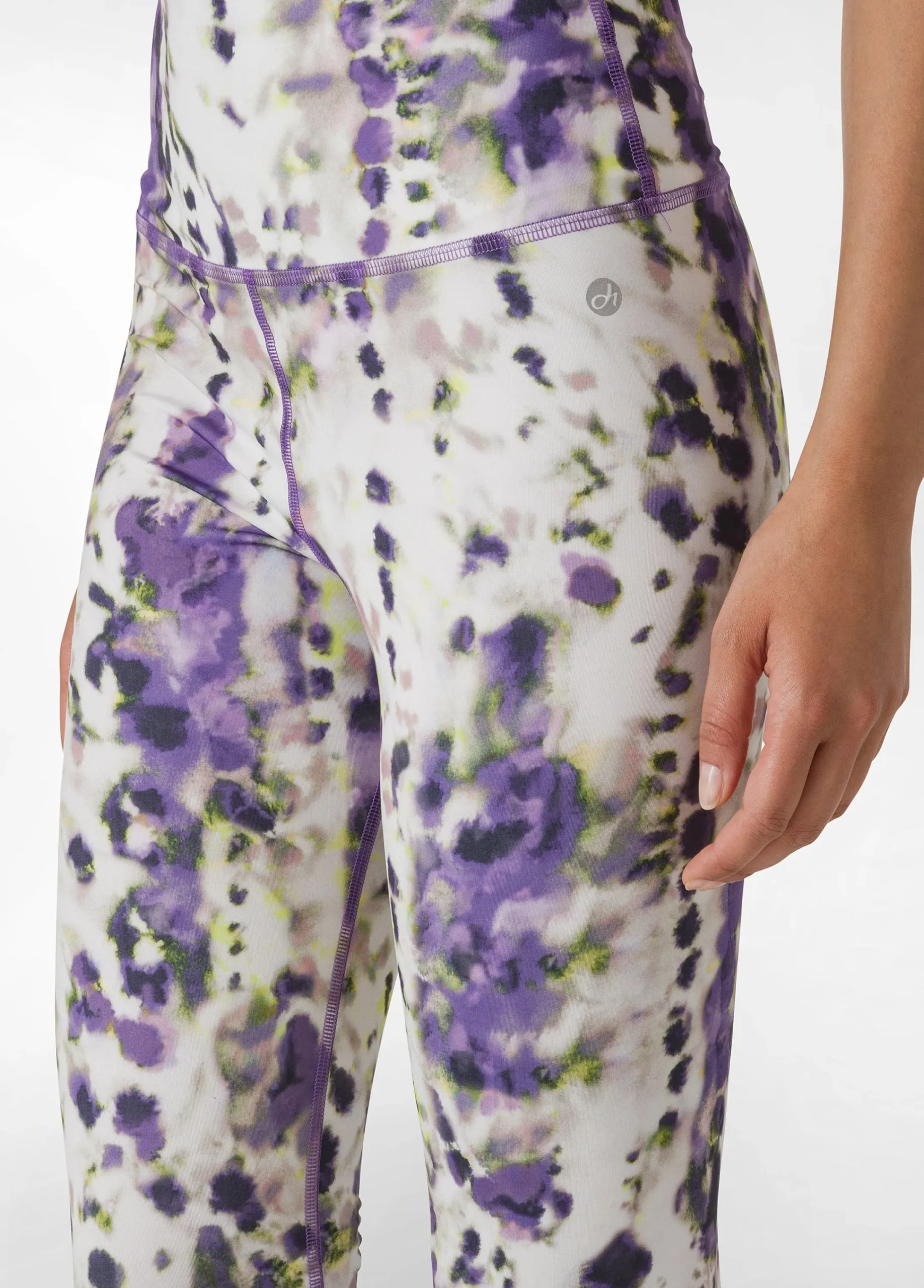 Clearance Leggings 7/8 In Microfibra Riciclata Stampata Viola Donna Leggings & Pantaloni Sportivi