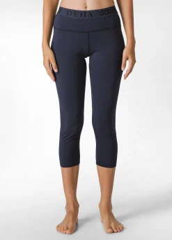 Fashion Leggings 7/8 Jersey-Stretch Blu Donna Leggings & Pantaloni Sportivi