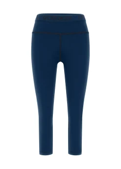Fashion Leggings 7/8 Jersey-Stretch Blu Donna Leggings & Pantaloni Sportivi