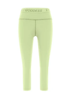 New Leggings 7/8 Jersey-Stretch Verde Donna Leggings & Pantaloni Sportivi