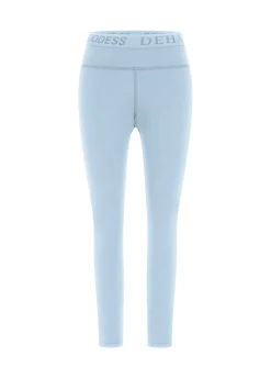 Hot Leggings Logo Blu Donna Leggings & Pantaloni Sportivi