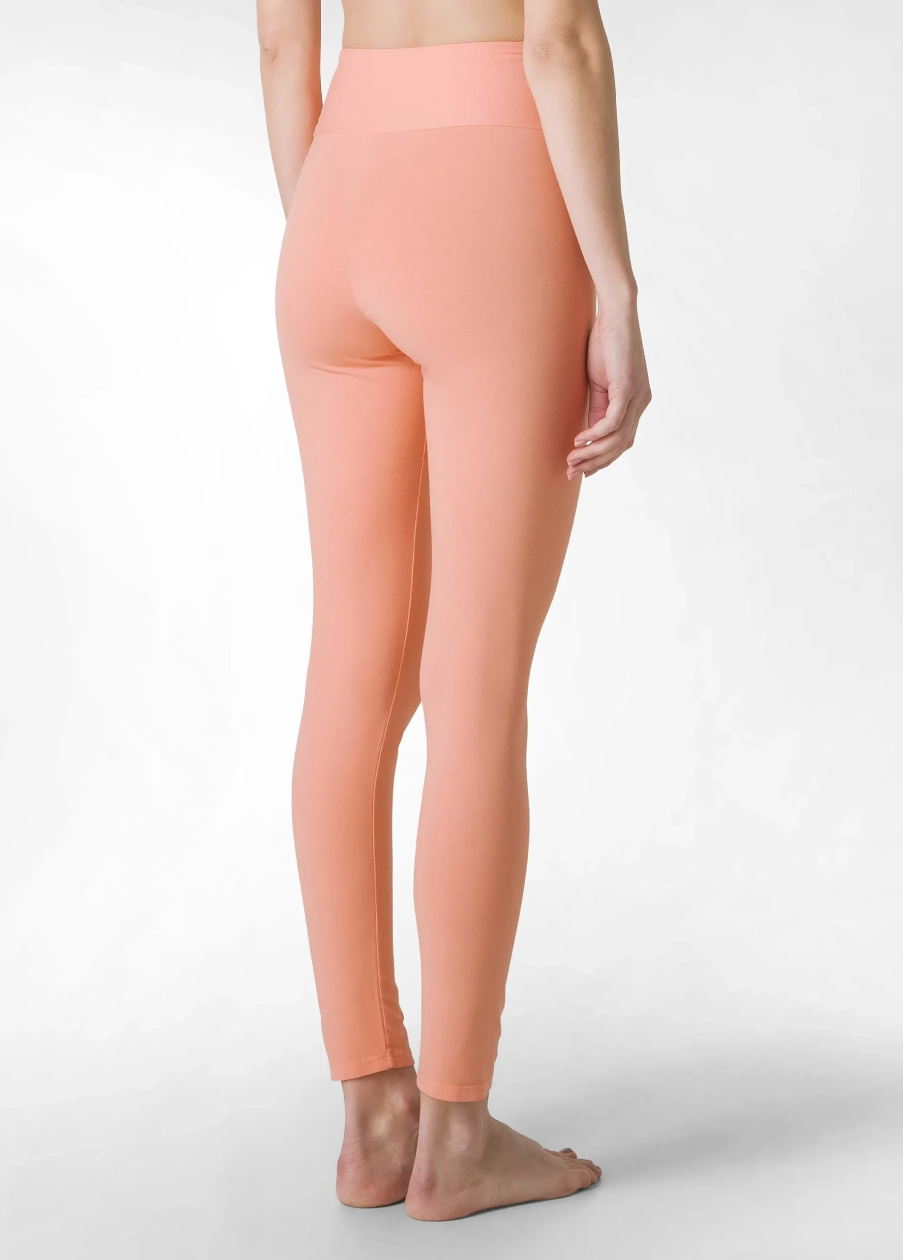 Outlet Leggings Vita Alta Arancio Donna Leggings & Pantaloni Sportivi
