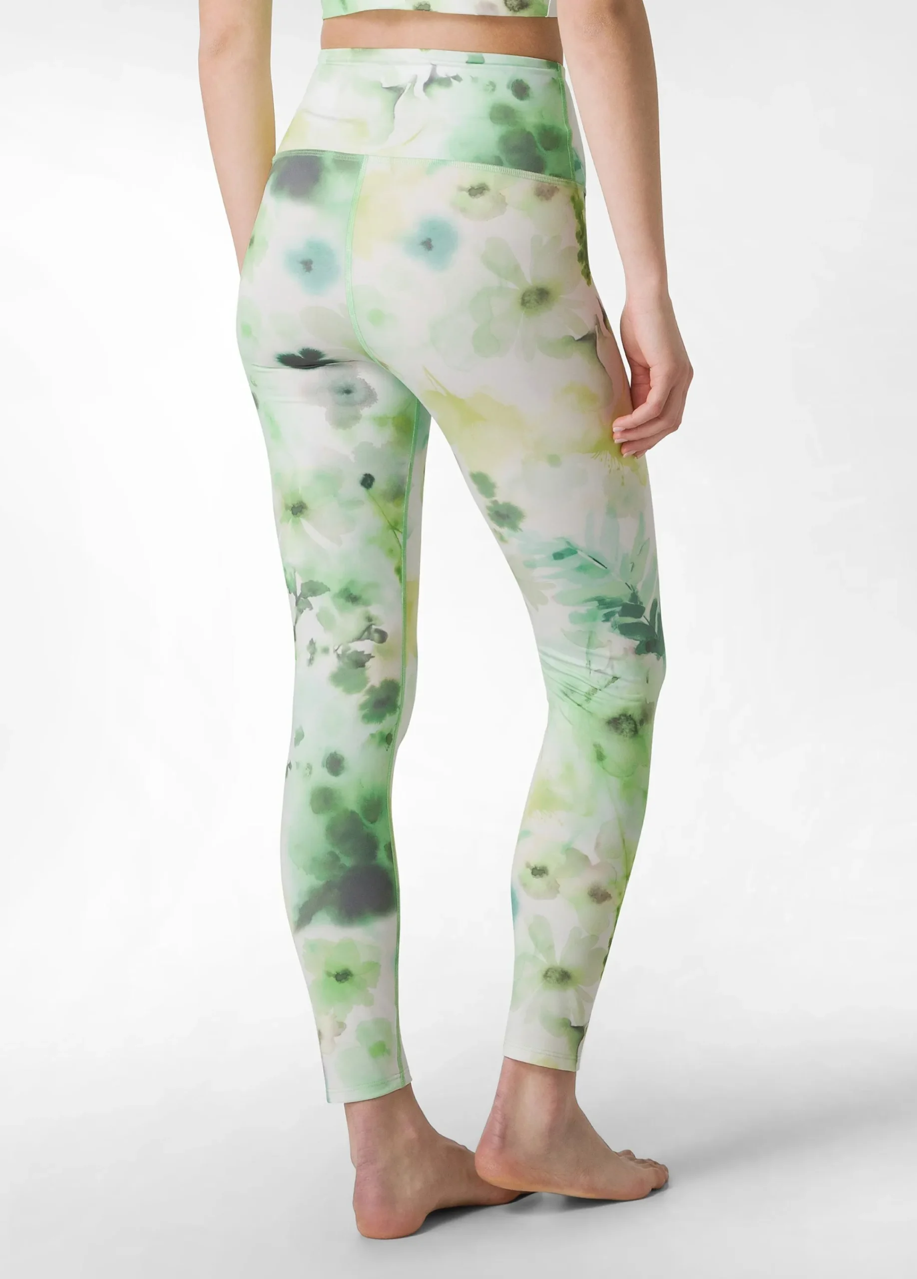 Outlet Leggings Yoga In Microfibra Riciclata Stampata Ver Donna Leggings & Pantaloni Sportivi