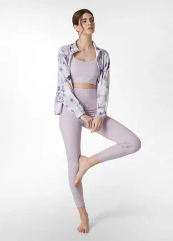 Cheap Leggings Yoga In Microfibra Riciclata Viola Donna Leggings & Pantaloni Sportivi