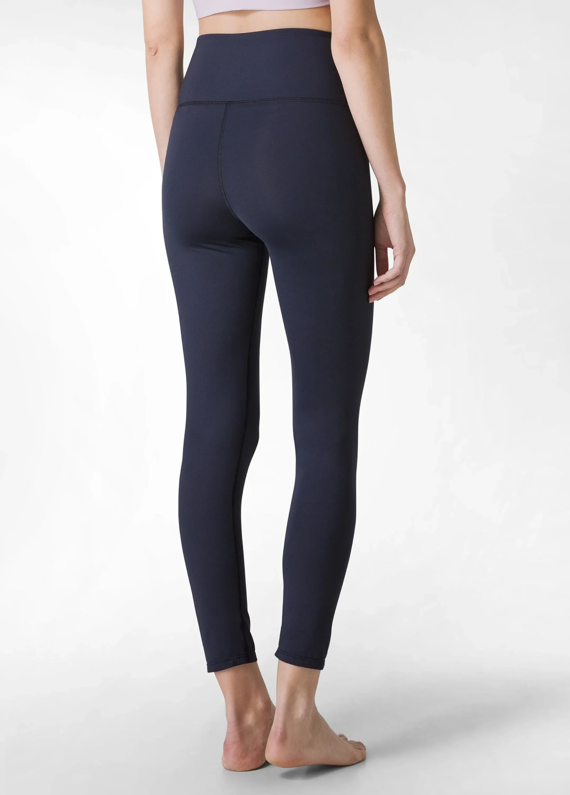 Cheap Leggings Yoga In Microfibra Riciclata Blu Donna Leggings & Pantaloni Sportivi