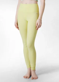 Best Sale Leggings Yoga In Microfibra Riciclata Giallo Donna Leggings & Pantaloni Sportivi