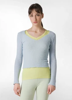 Best Sale Maglia Boucle' Blu Donna Felpe & Maglieria