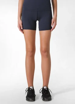 Shop Pantaloncino Sportivo Jersey Stretch Blu Donna Pantaloncini Sportivi
