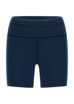 Shop Pantaloncino Sportivo Jersey Stretch Blu Donna Pantaloncini Sportivi