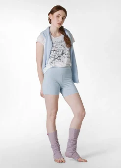 Outlet Pantaloncino Sportivo Jersey Stretch Blu Donna Pantaloncini Sportivi