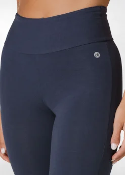 Sale Pantalone Aderente In Jersey Blu Donna Pantaloni