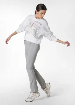Discount Pantalone Aderente In Jersey Grigio Donna Pantaloni