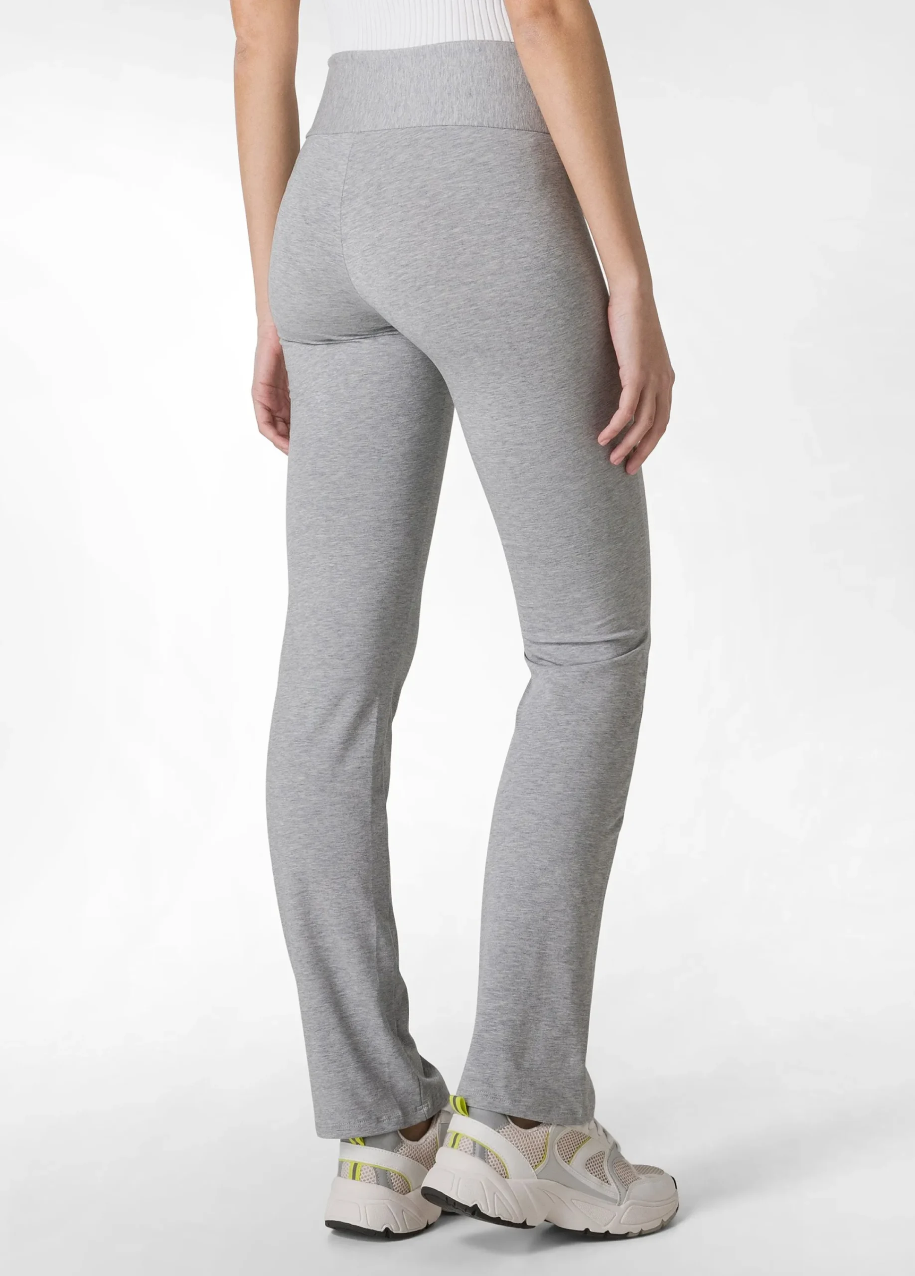 Discount Pantalone Aderente In Jersey Grigio Donna Pantaloni