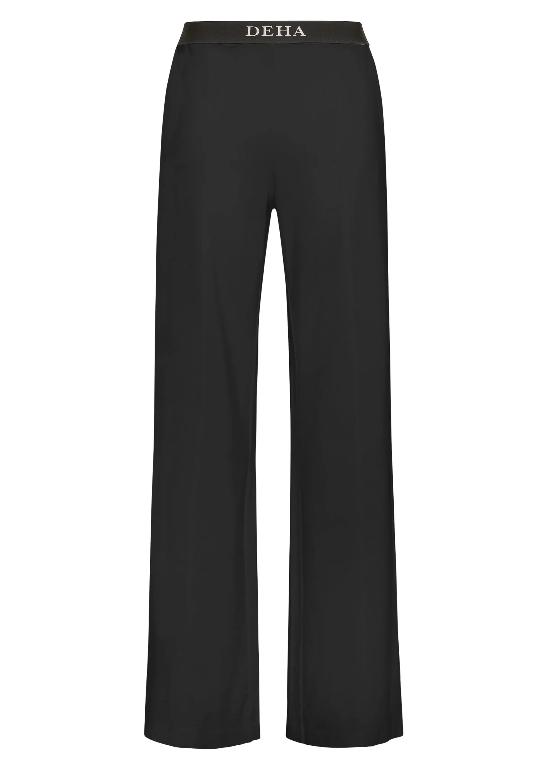 Clearance Pantalone Ampio Leggero In Punto Milano Nero Donna Pantaloni