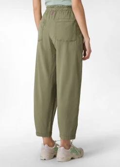 Best Sale Pantalone Balloon In Gabardine Vintage Verde Donna Pantaloni
