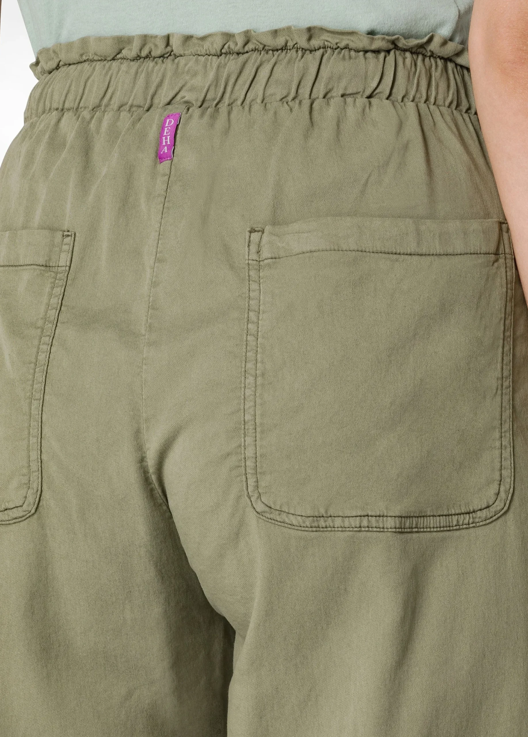 Best Sale Pantalone Balloon In Gabardine Vintage Verde Donna Pantaloni
