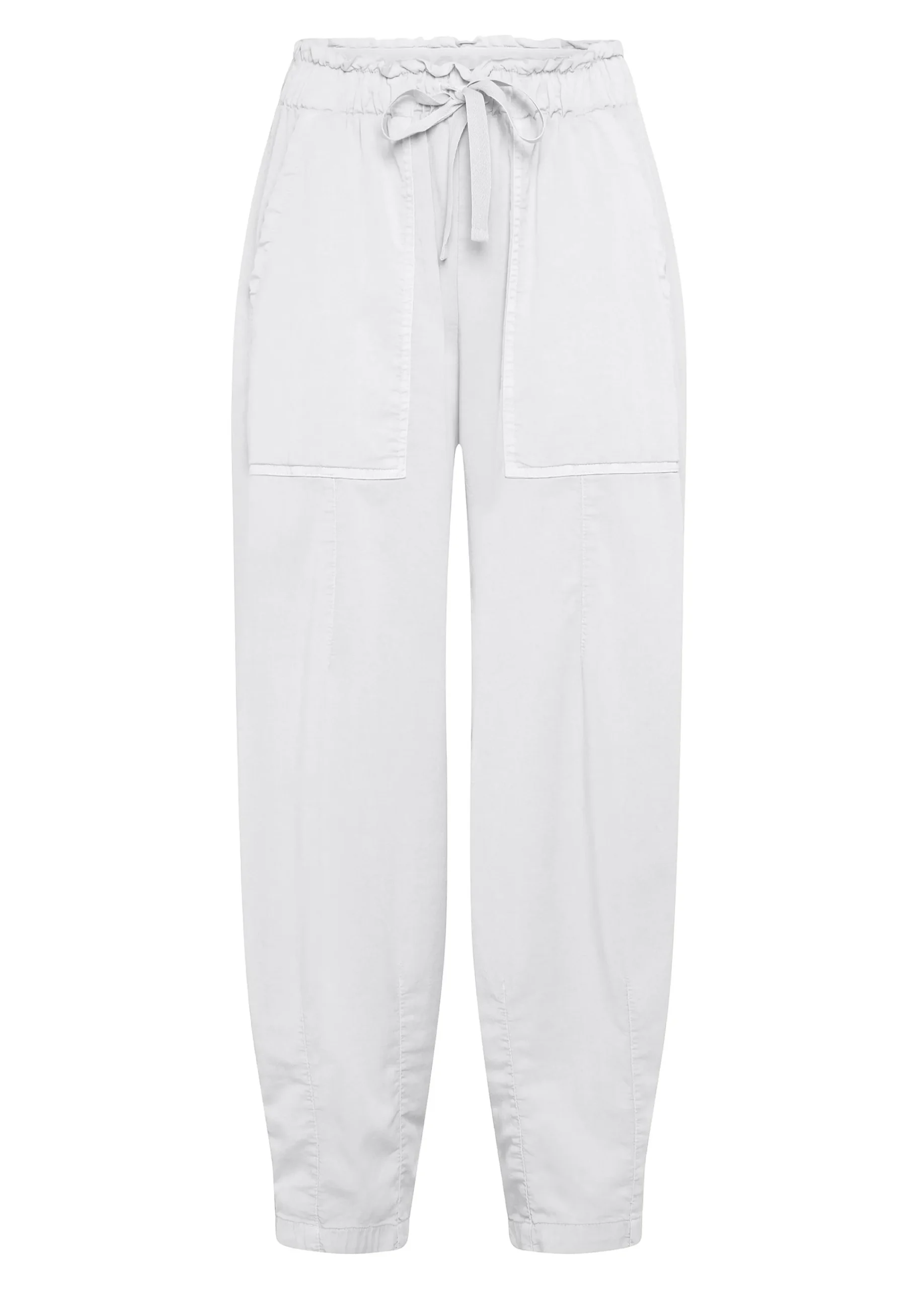 Discount Pantalone Balloon In Gabardine Vintage Bianco Donna Pantaloni