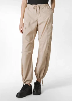 Store Pantalone Cargo In Popeline Beige Donna Pantaloni