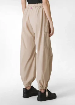 Store Pantalone Cargo In Popeline Beige Donna Pantaloni