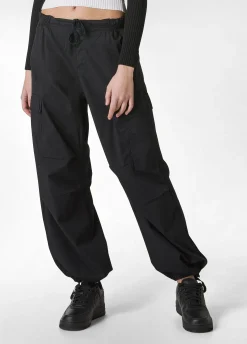 Cheap Pantalone Cargo In Popeline Nero Donna Pantaloni
