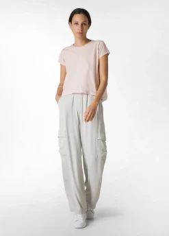Cheap Pantalone Cargo In Raso Grigio Donna Pantaloni