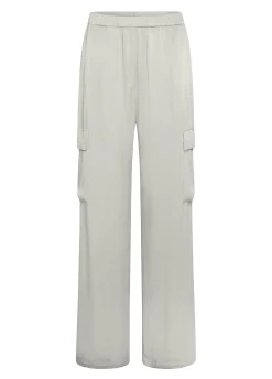Cheap Pantalone Cargo In Raso Grigio Donna Pantaloni