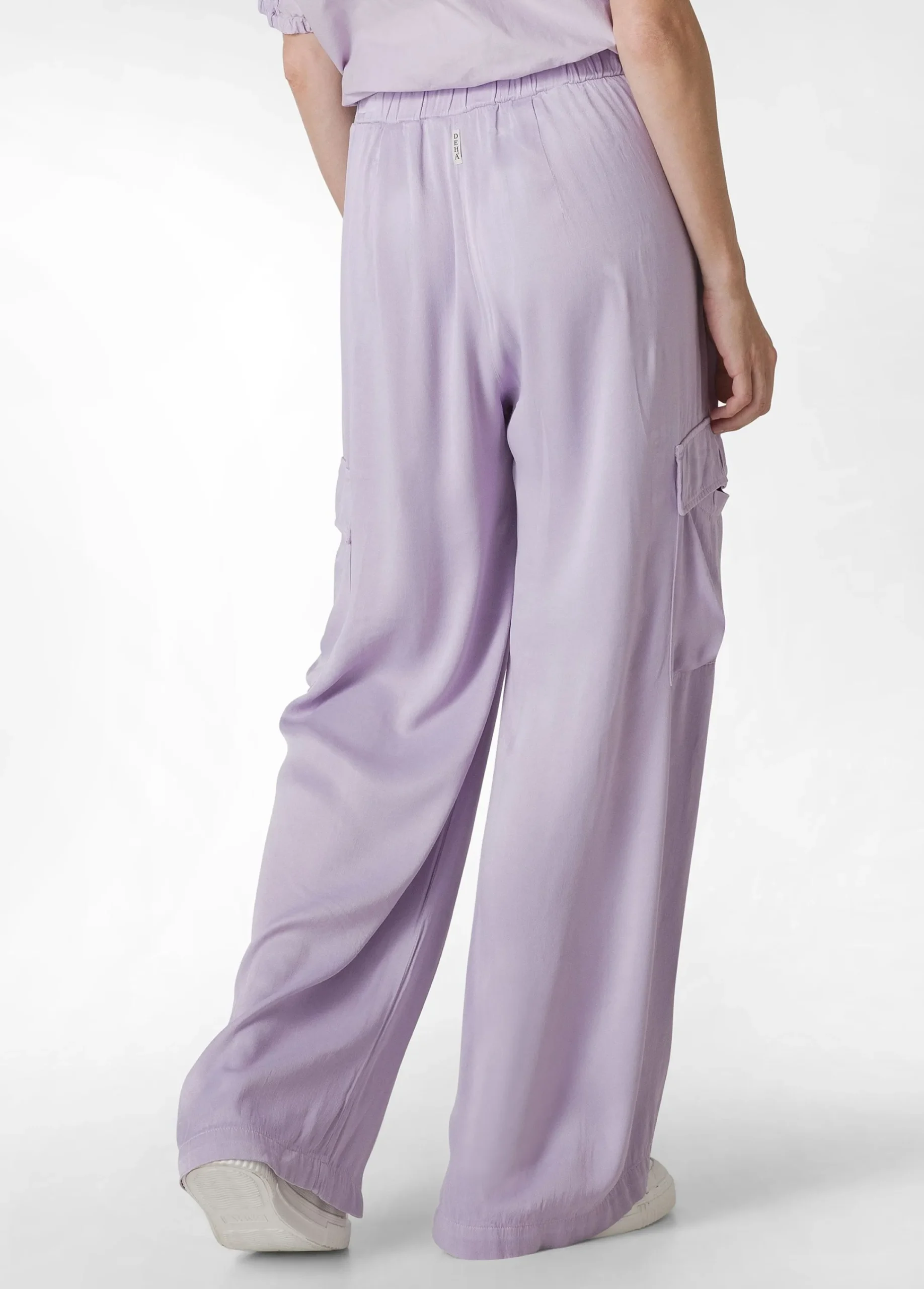 Cheap Pantalone Cargo In Raso Viola Donna Pantaloni