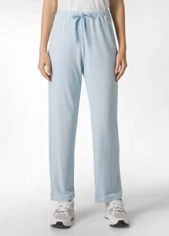 Flash Sale Pantalone Comfort Di Viscosa Gamba Dritta Blu Donna Pantaloni
