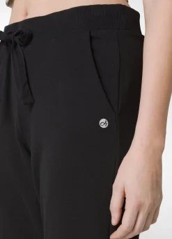 Discount Pantalone Core In Felpa Leggera Nero Donna Pantaloni