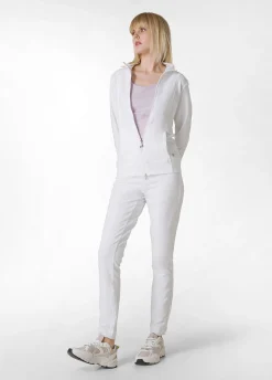 Shop Pantalone Core In Felpa Leggera Bianco Donna Pantaloni