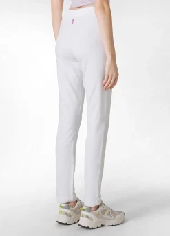 Shop Pantalone Core In Felpa Leggera Bianco Donna Pantaloni