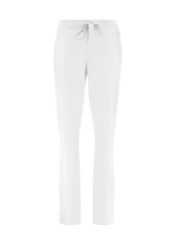 Shop Pantalone Core In Felpa Leggera Bianco Donna Pantaloni