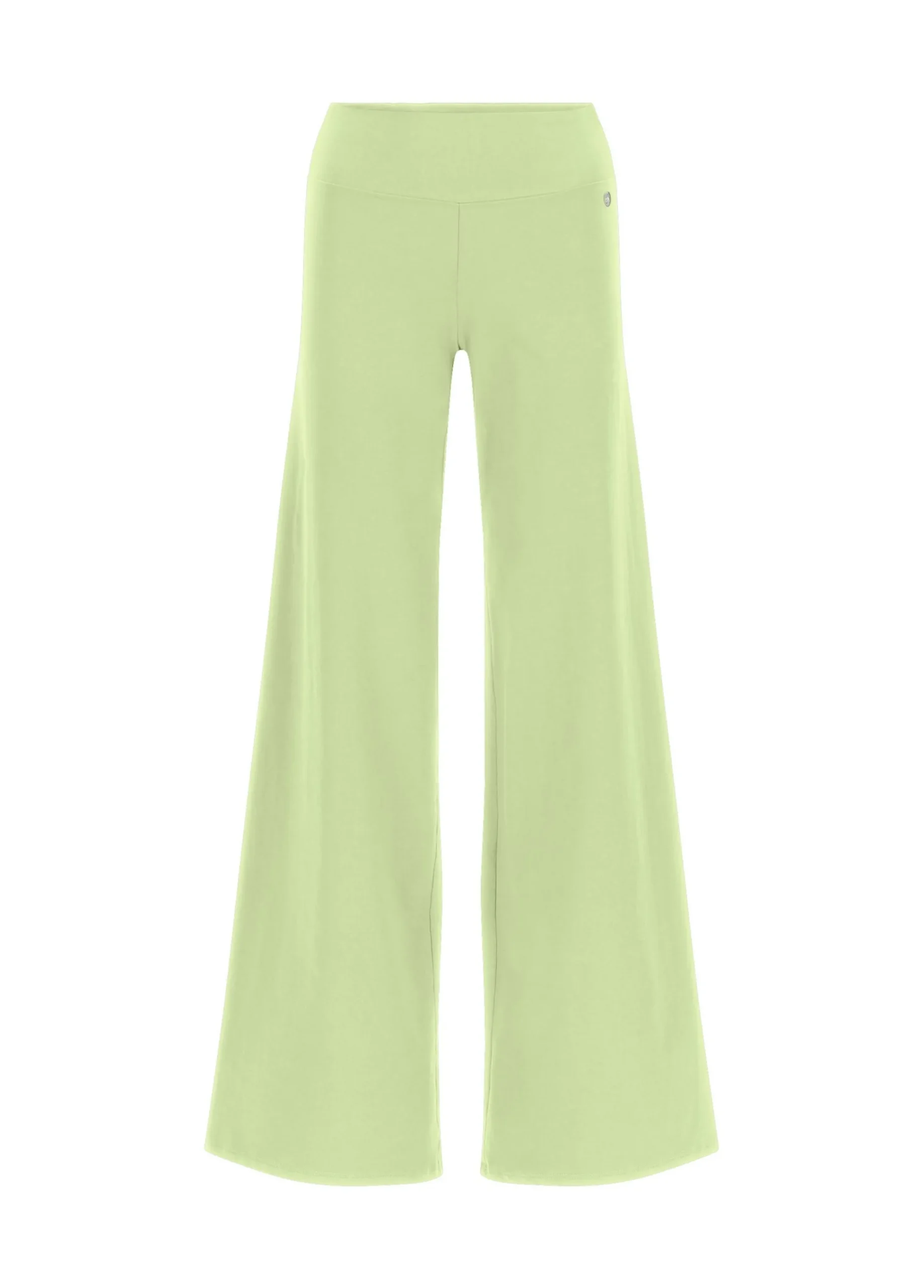 Cheap Pantalone Gamba Larga In Jersey Verde Donna Pantaloni