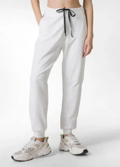 Cheap Pantalone In Felpa Dettagli Neri Bianco Donna Pantaloni