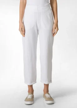 Store Pantalone In Felpa Fiammata Vintage Bianco Donna Pantaloni