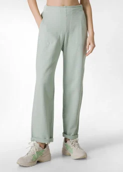 Fashion Pantalone In Felpa Fiammata Vintage Verde Donna Pantaloni