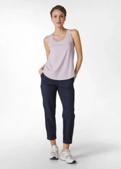 Outlet Pantalone In Popeline Con Coulisse Blu Donna Pantaloni