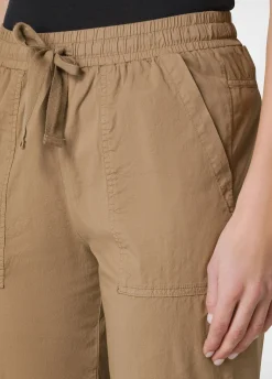 Cheap Pantalone In Popeline Con Coulisse Marrone Donna Pantaloni