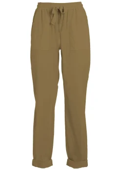 Cheap Pantalone In Popeline Con Coulisse Marrone Donna Pantaloni